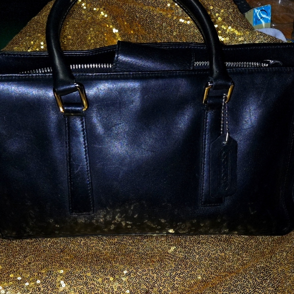 Black Leather Coach Purse